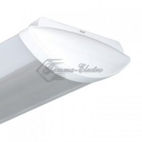 Светильник люминесцентный накладной ЛПО-46-2х18-604 Luxe овальный призма опаловый компенсированный Э/м ПРА