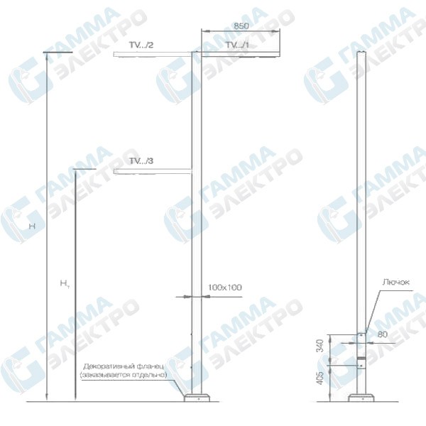 Светодиодная система уличного освещения "Тверь" TV60M/3