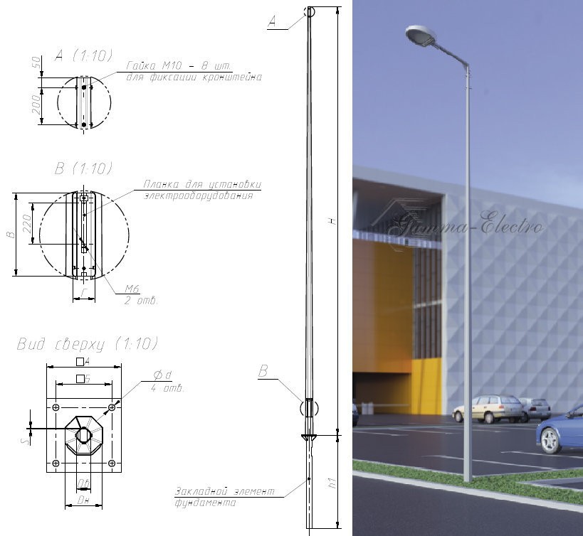 Опора ТАНС.12.125.200 (НФГ-10,0(100)-05-ц)