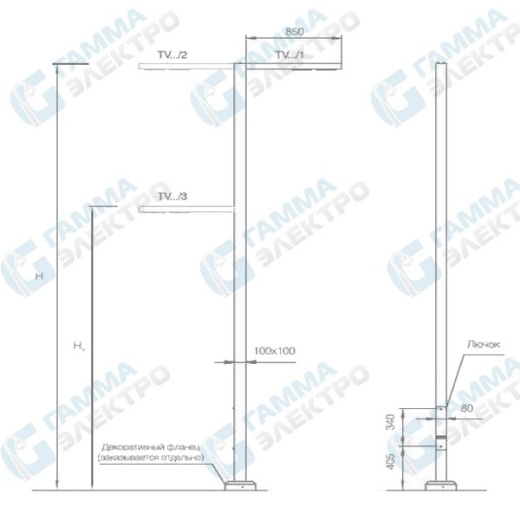 Светодиодная система уличного освещения "Тверь" TV60M/2