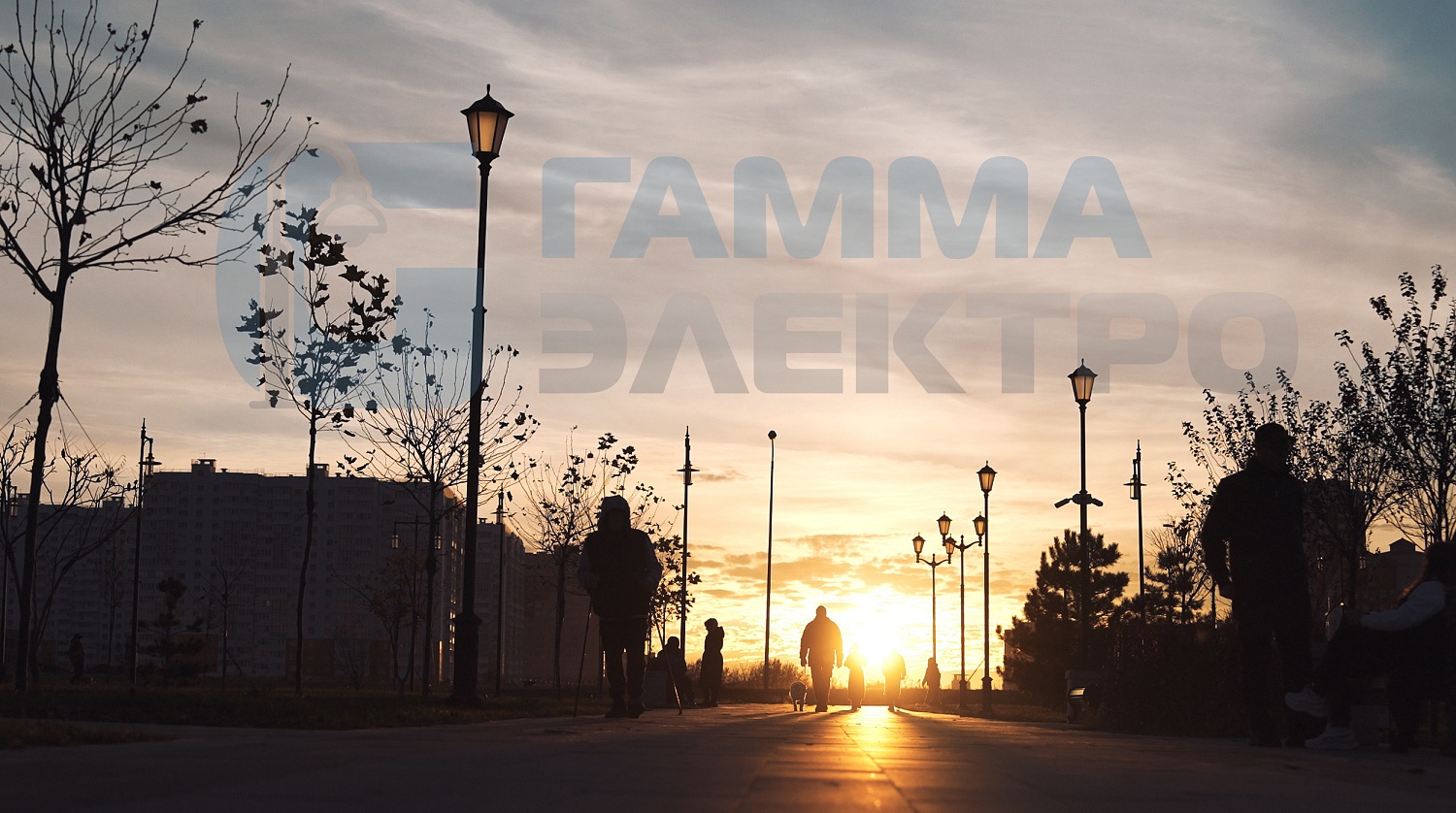 Освещение пространства "Императорский парк", Анапа