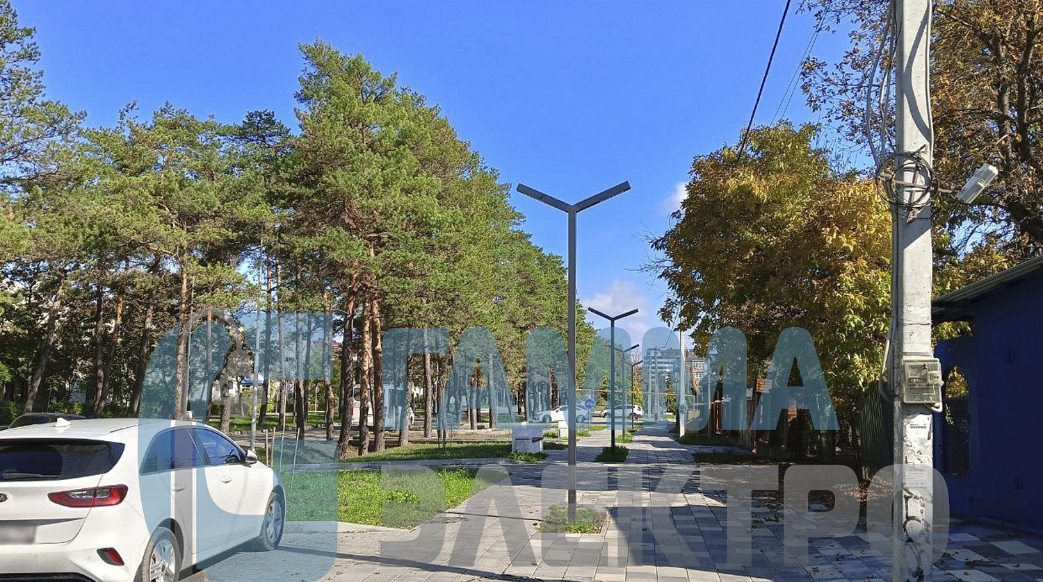 Горячий Ключ, освещение пешеходных и вело- дорожек