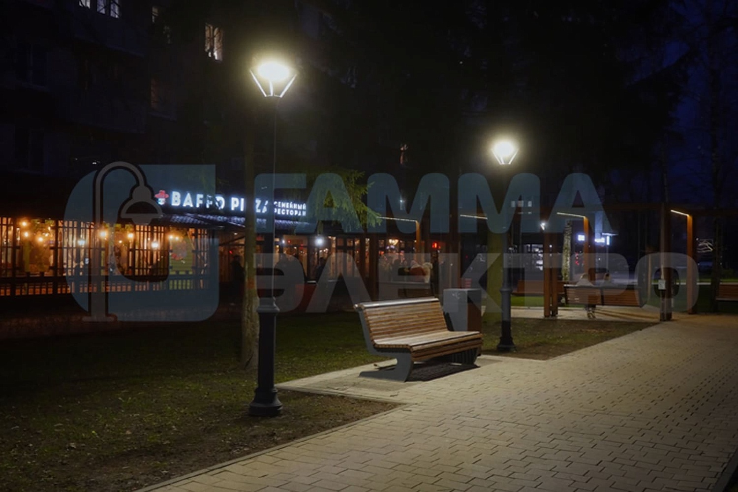 Тосно, освещение зон отдыха