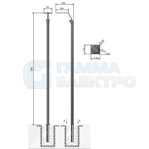 Опора "ХАЙТЕК" цл б/ЗДФ