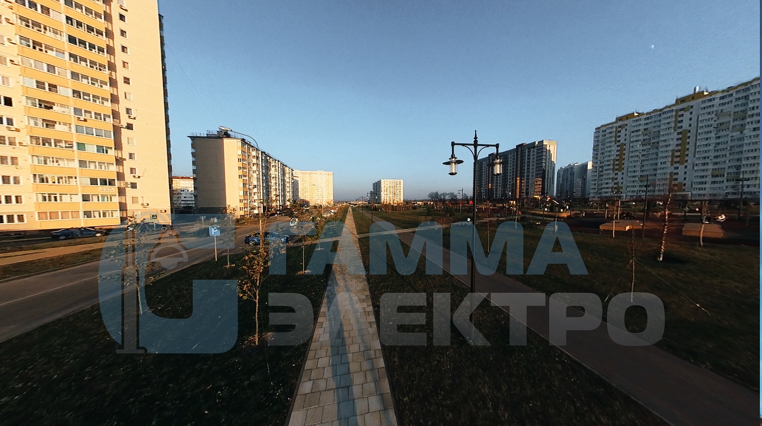 Освещение пространства "Императорский парк", Анапа