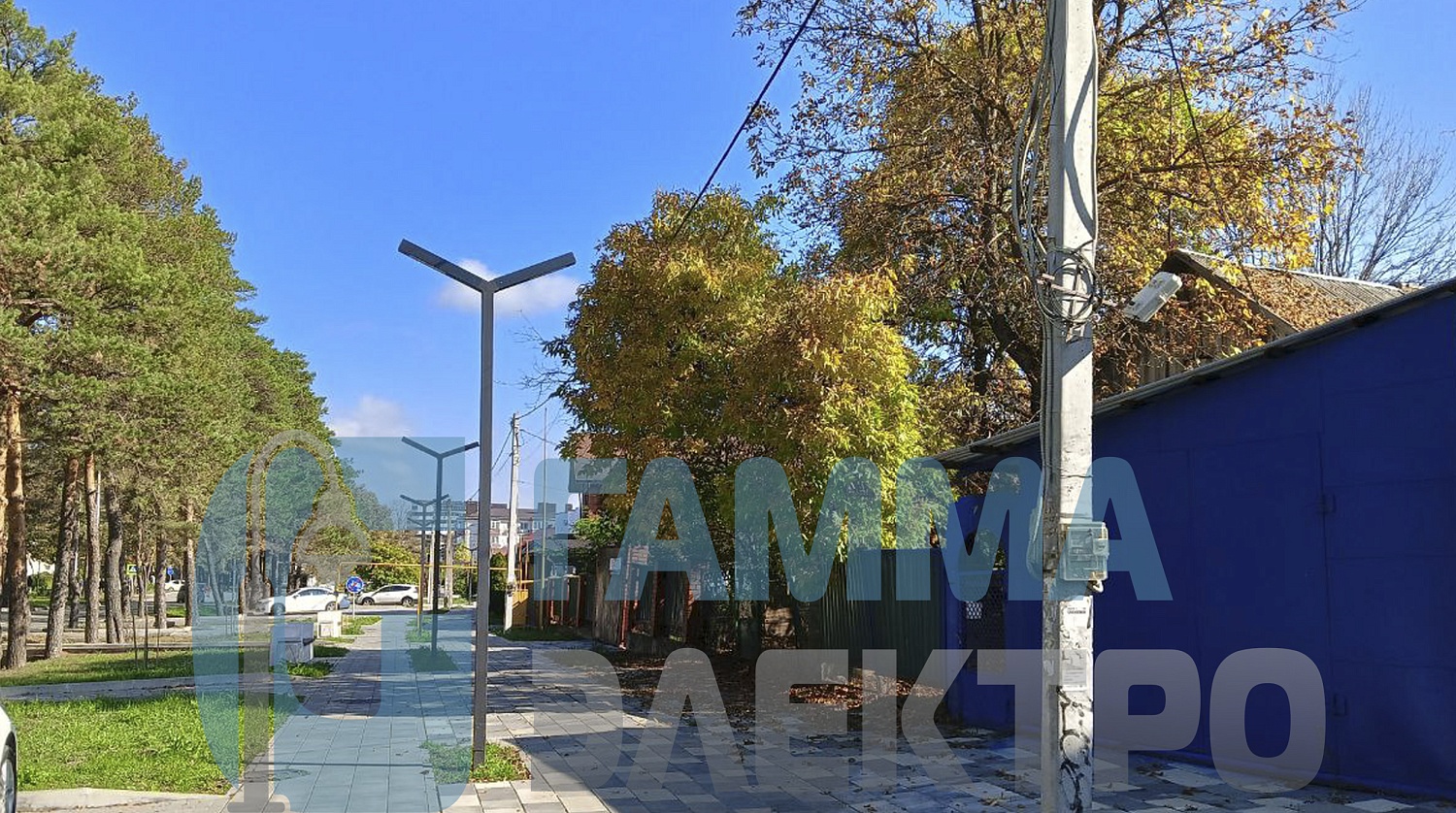 Горячий Ключ, освещение пешеходных и вело- дорожек