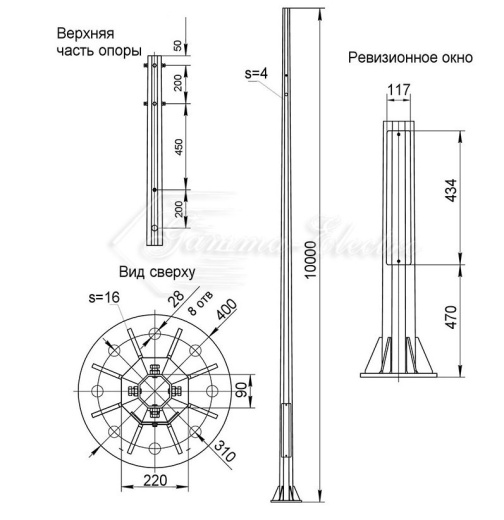 Опора ОГС-0,4-10
