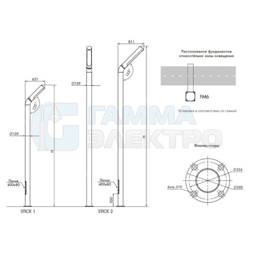STICK2 60 Стик светодиодная система уличного освещения