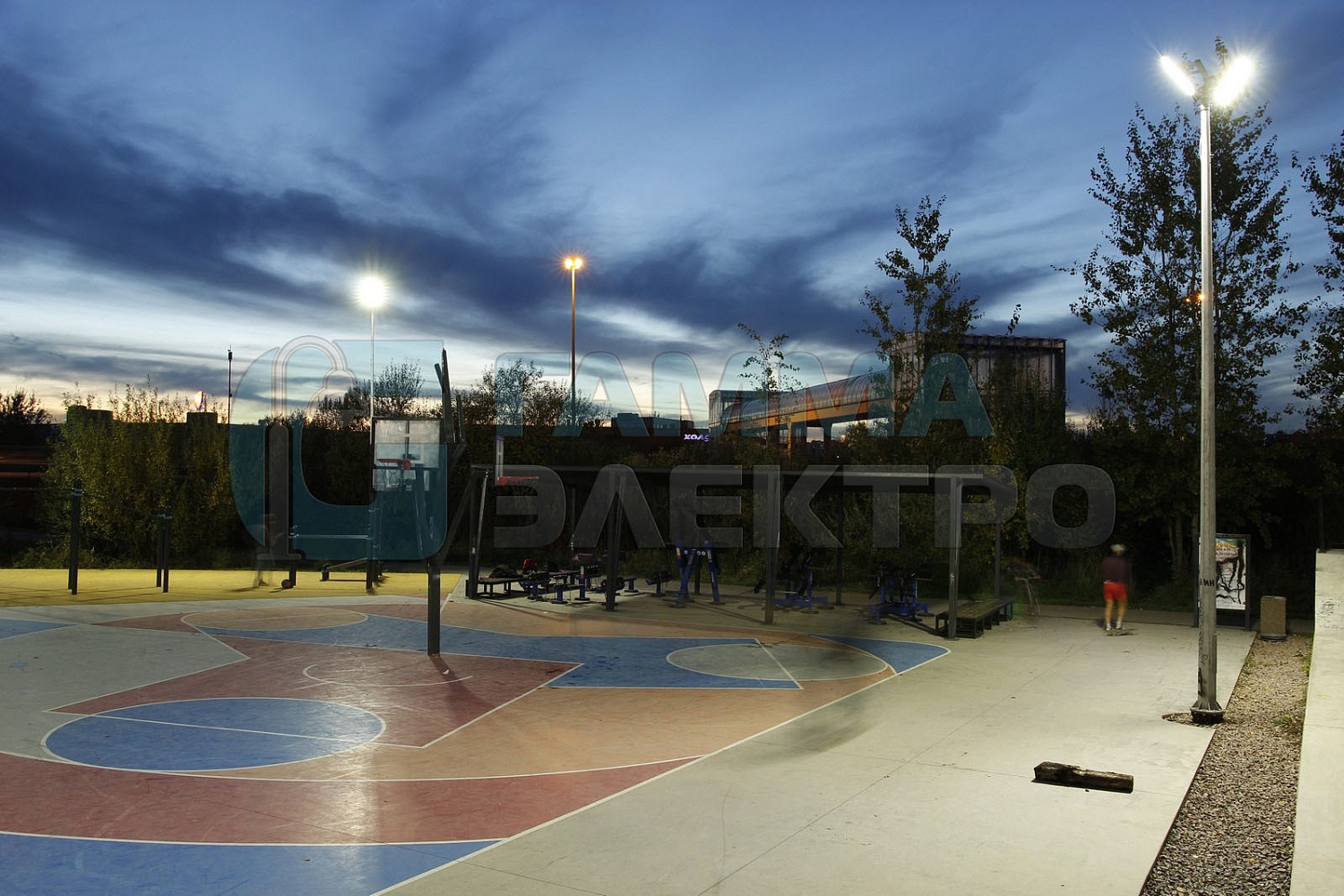 Освещение скейт-парка