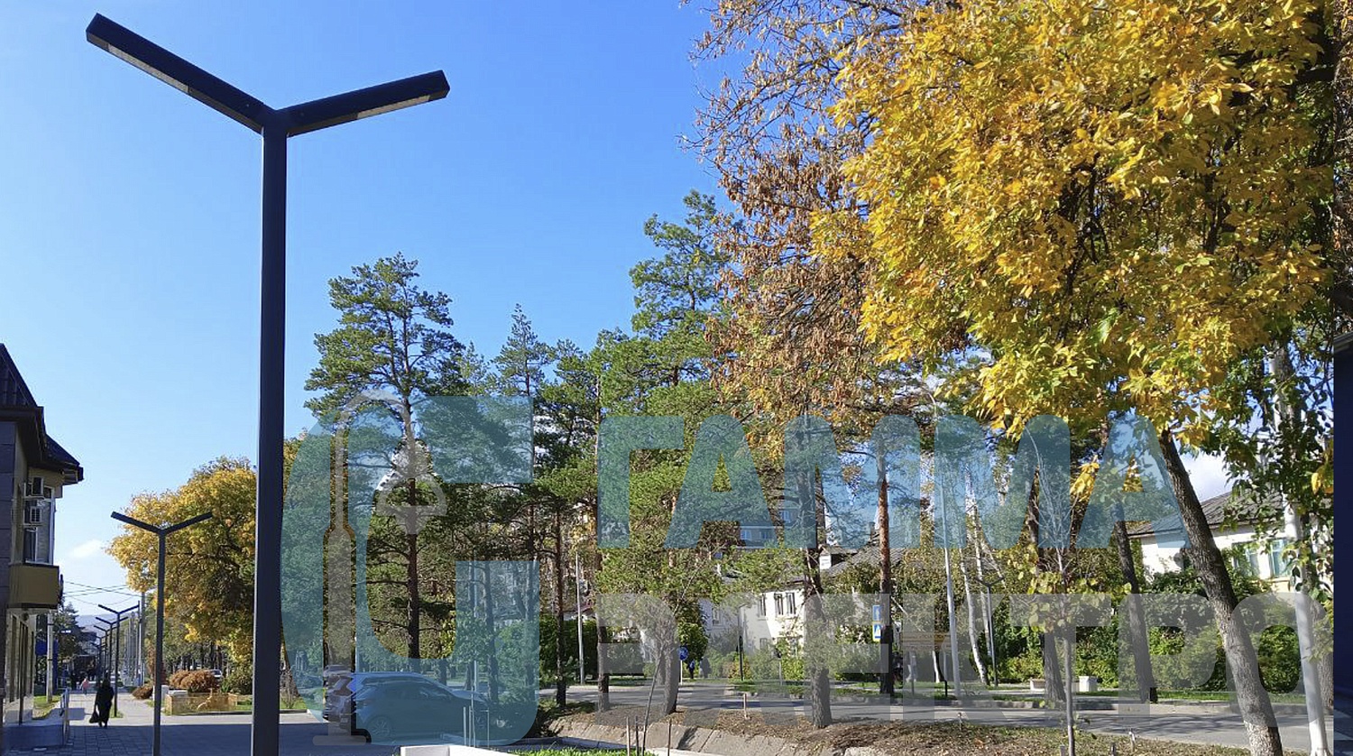 Горячий Ключ, освещение пешеходных и вело- дорожек