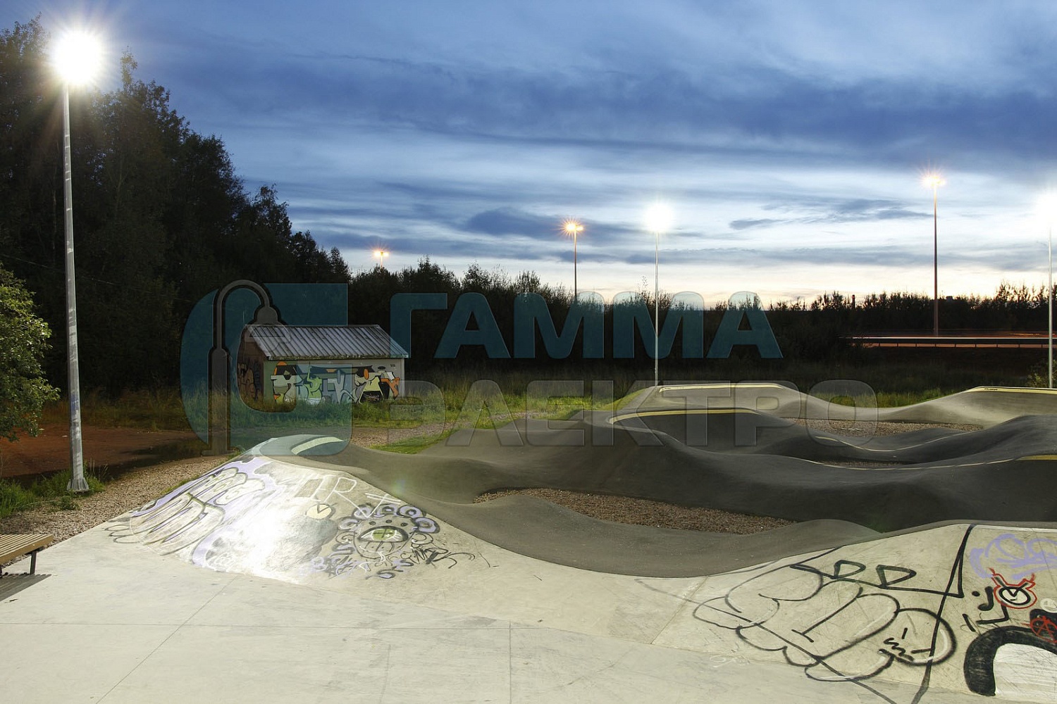 Освещение скейт-парка
