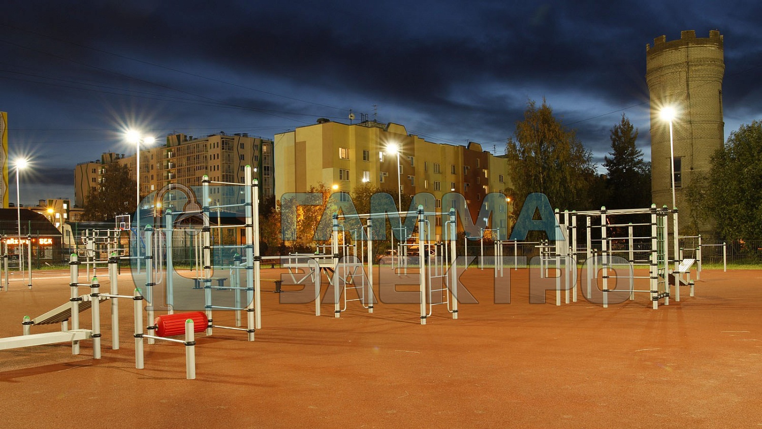Освещение спортплощадки
