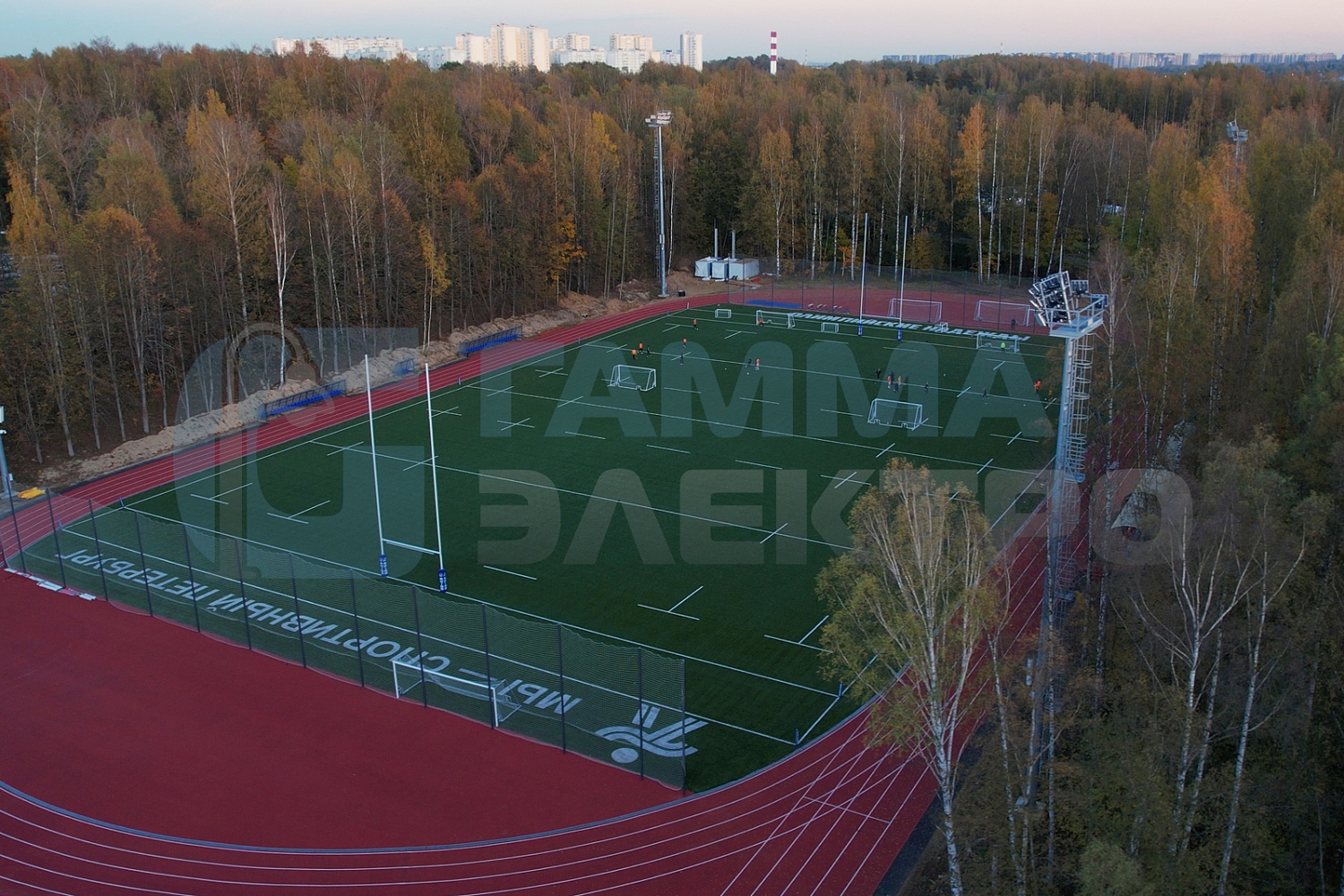 Освещение регбийных полей, п.Парголово