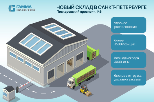 Открытие нового склада опор освещения в Санкт-Петербурге