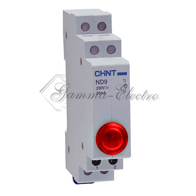 Индикатор ND9-1/r  красный , AC/DC230В (LED) (CHINT) 