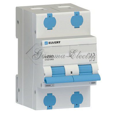Автоматический выключатель eZ513 2Р D63 15кА ELVERT