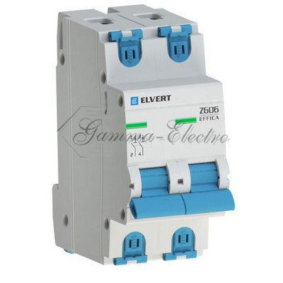 Автоматические выключатель Z606 2Р C3 6кА ELVERT