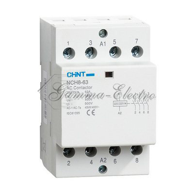 Контактор модульный NCH8-63/40 63A 4НО AC220/230В 50Гц (R) (CHINT)