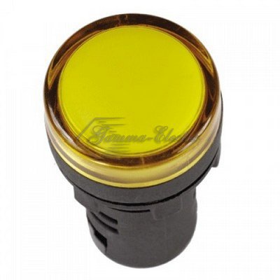 Лампа A22DS LED матрица 22мм желтая 24В AC/DC