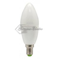 Лампа светодиодная LED 7вт E14 теплый матовая свеча