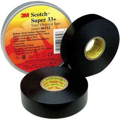Изолента ПВХ черная 19мм 20м Scotch Super 33+ морозостойкая