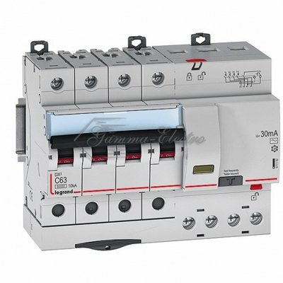 Выключатель автоматический дифференциальный 4П 16А 30мА DX3 C 6кА А